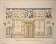 Cameron Charles Elevation of a Doorway Wall Lyons Drawing-Room Catherine Palace at Tsarskoye Selo - Hermitage